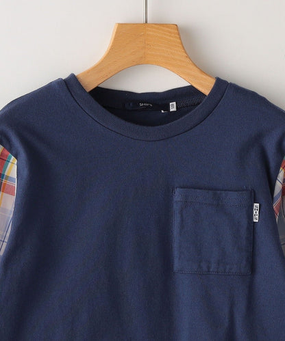 SHIPS KIDS:シャツ コンビ カットソー(100〜130cm)