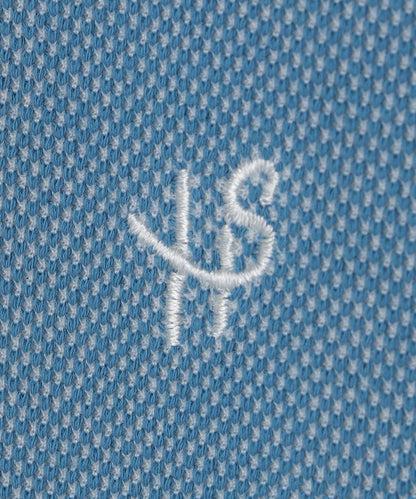 【WEB限定】SHIPS: ワンポイント ロゴ バーズアイ クルーネック ロングスリーブ Tシャツ