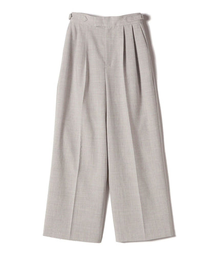 〈手洗い可能〉Asami 麻調合繊 2タック ワイドパンツ