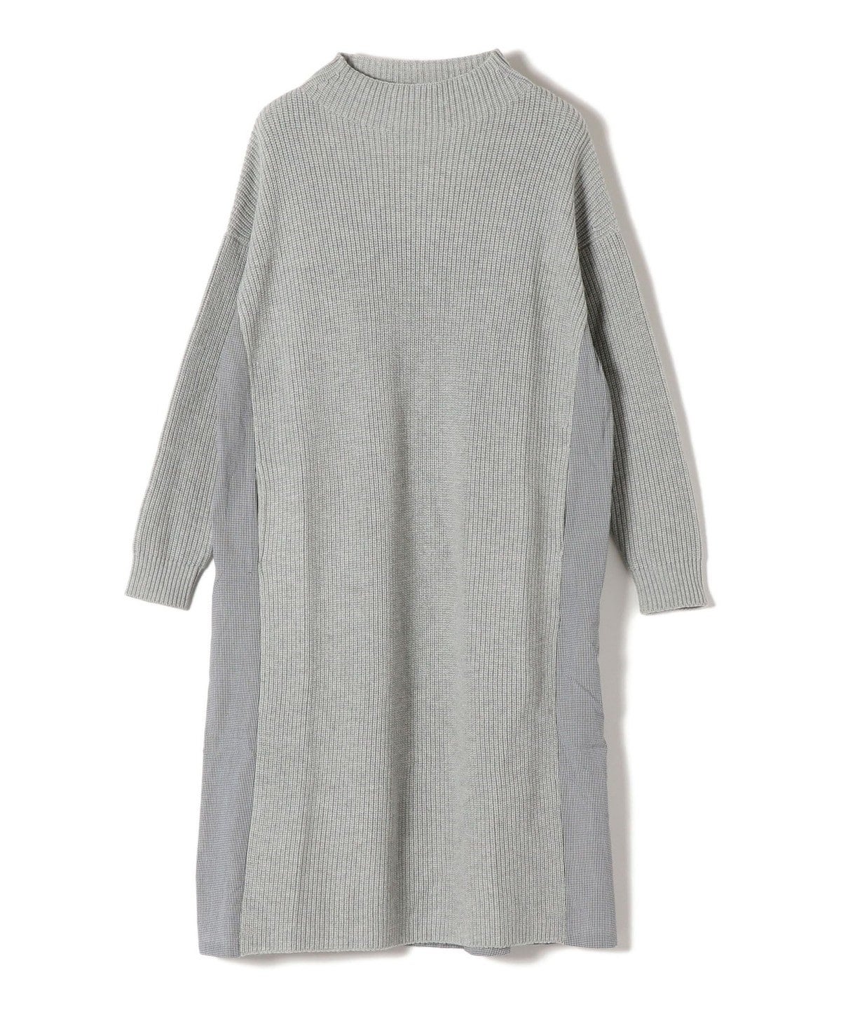 SHIPS Days:ハイネックニットコンビワンピース check