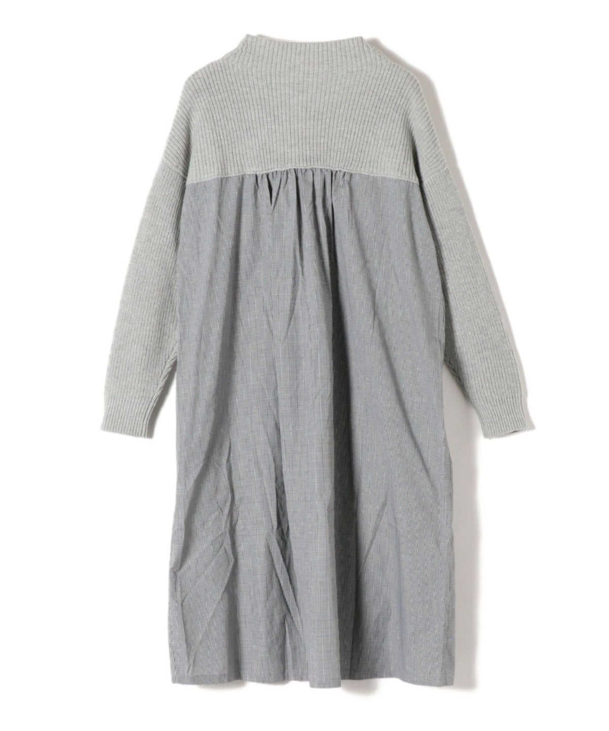 SHIPS Days:ハイネックニットコンビワンピース check