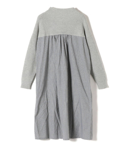 SHIPS Days:ハイネックニットコンビワンピース check