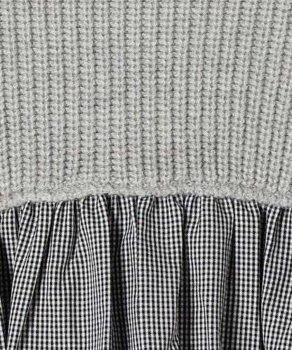 SHIPS Days:ハイネックニットコンビワンピース check