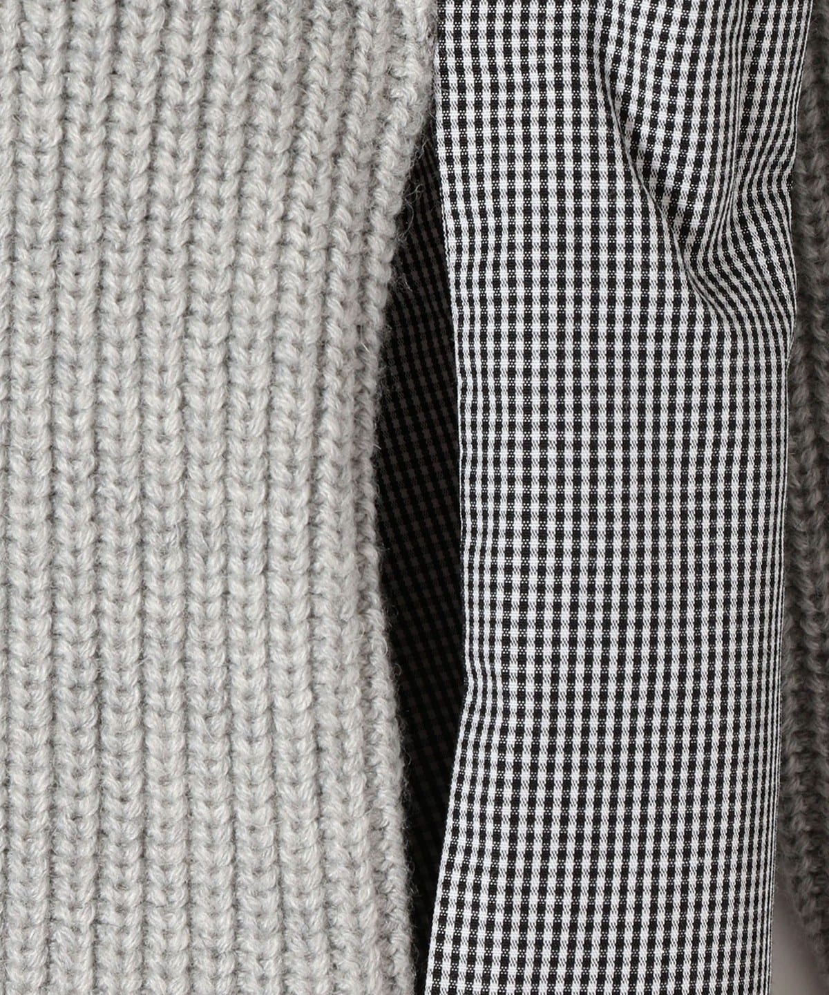 SHIPS Days:ハイネックニットコンビワンピース check