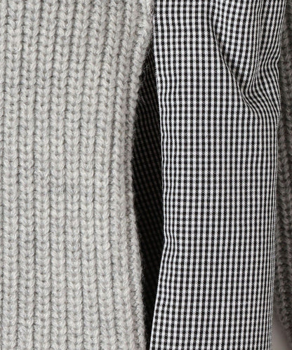 SHIPS Days:ハイネックニットコンビワンピース check