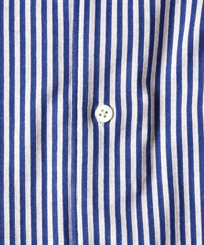 SD:【テレワーク対応可能】ALBINI社製生地  ジャージ ストライプ ワンピースカラー シャツ