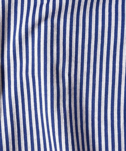 SD:【テレワーク対応可能】ALBINI社製生地  ジャージ ストライプ ワンピースカラー シャツ