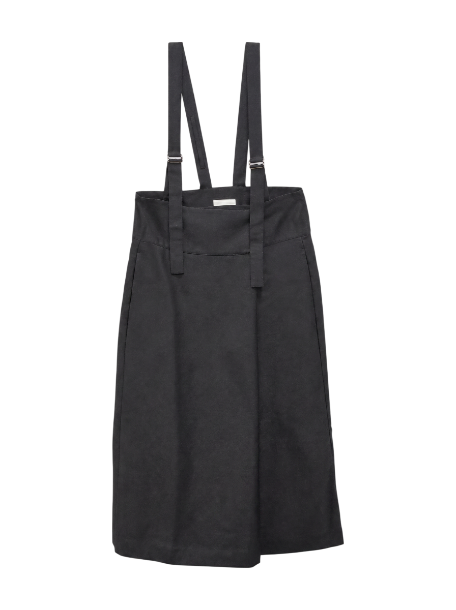 【SHIPS別注】assiette:〈手洗い可能〉メタリック サスペンダー スカート