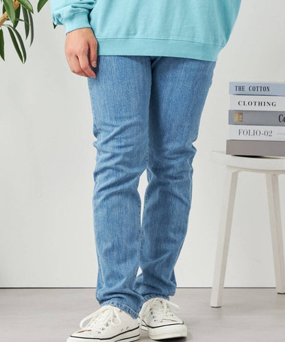 【SHIPS any別注】BROOKLYN OVERALL: スキニーフィット デニムパンツ