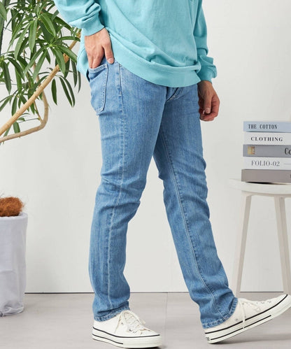 【SHIPS any別注】BROOKLYN OVERALL: スキニーフィット デニムパンツ
