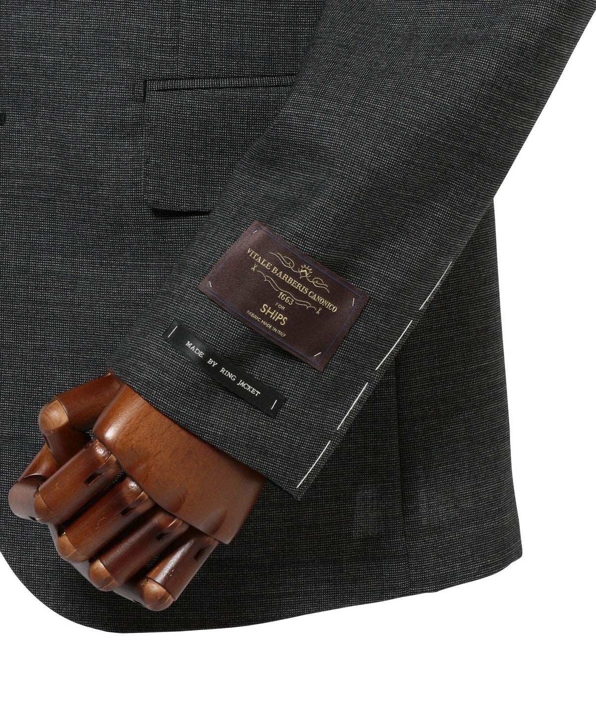SD:【RING JACKET×CANONICO×SHIPS】ピンヘッド スーツ(チャコールグレー)