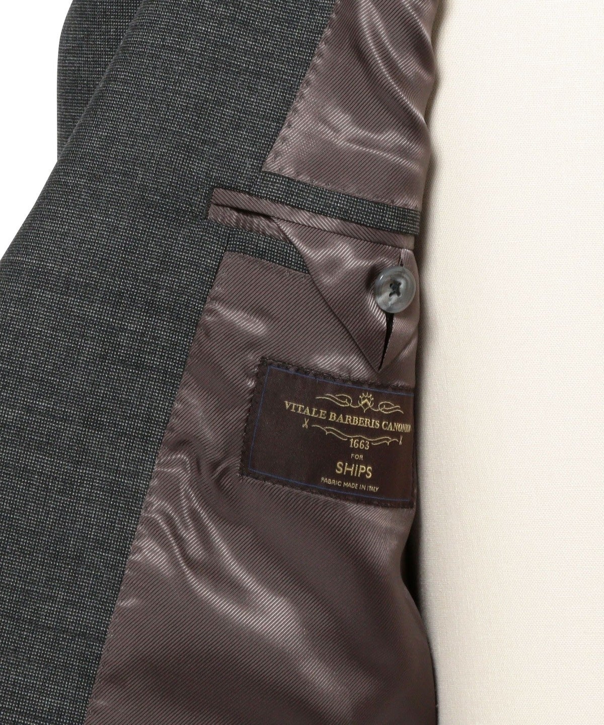 SD:【RING JACKET×CANONICO×SHIPS】ピンヘッド スーツ(チャコールグレー)