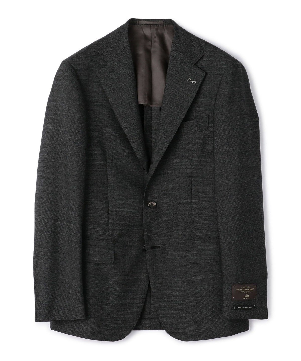 SD:【RING JACKET×CANONICO×SHIPS】ピンヘッド スーツ(チャコールグレー)