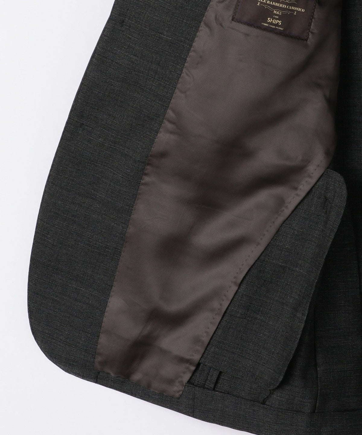SD:【RING JACKET×CANONICO×SHIPS】ピンヘッド スーツ(チャコールグレー)
