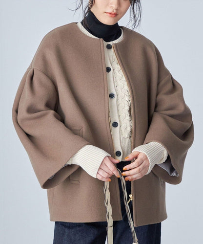 Bellandi SUPER130 コクーン ショート コート