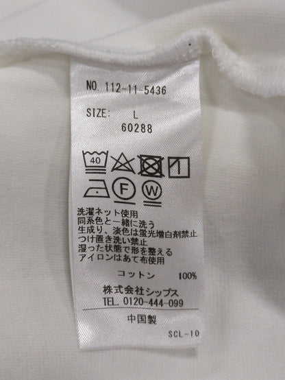 SHIPS: ミラノリブ クルーネック プルオーバー Tシャツ 22SS