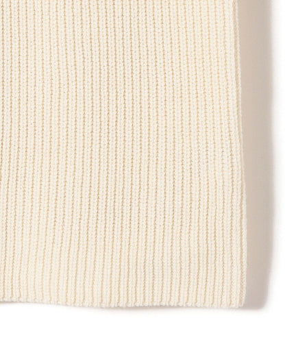 〈手洗い可能〉片畦編み ハーフ ジップ ワンピース