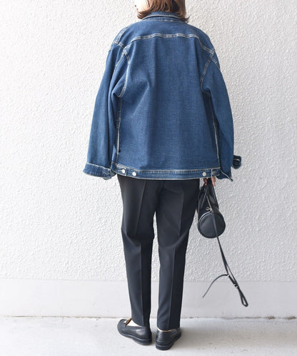 〈手洗い可能〉ストレッチテーパードパンツ