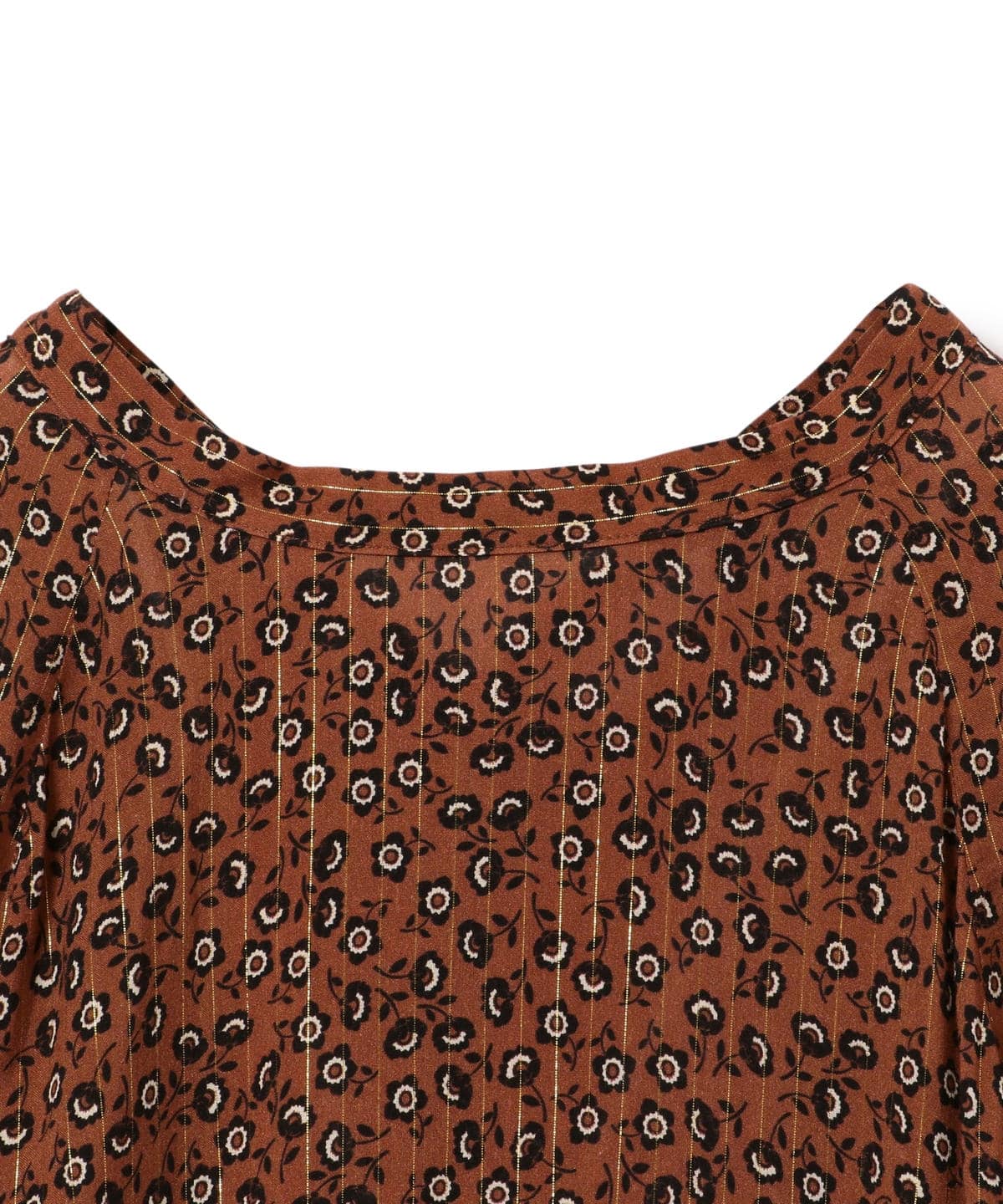 DEVEAUX ボータイワンピース brown