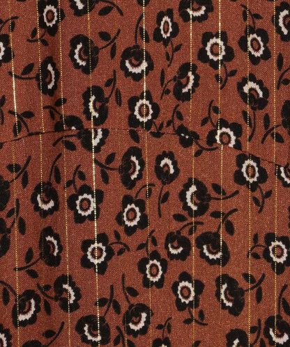 DEVEAUX ボータイワンピース brown