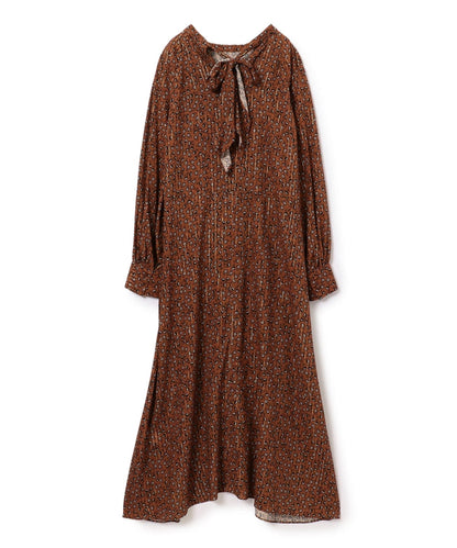 DEVEAUX ボータイワンピース brown