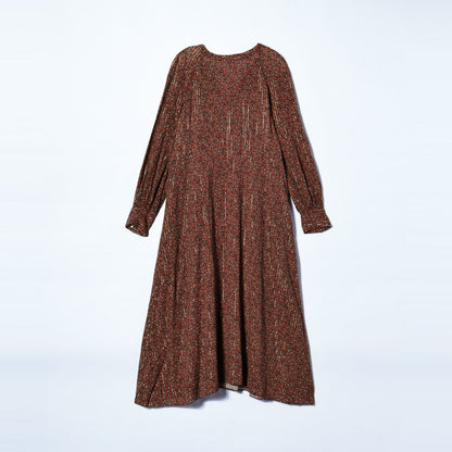 DEVEAUX ボータイワンピース brown