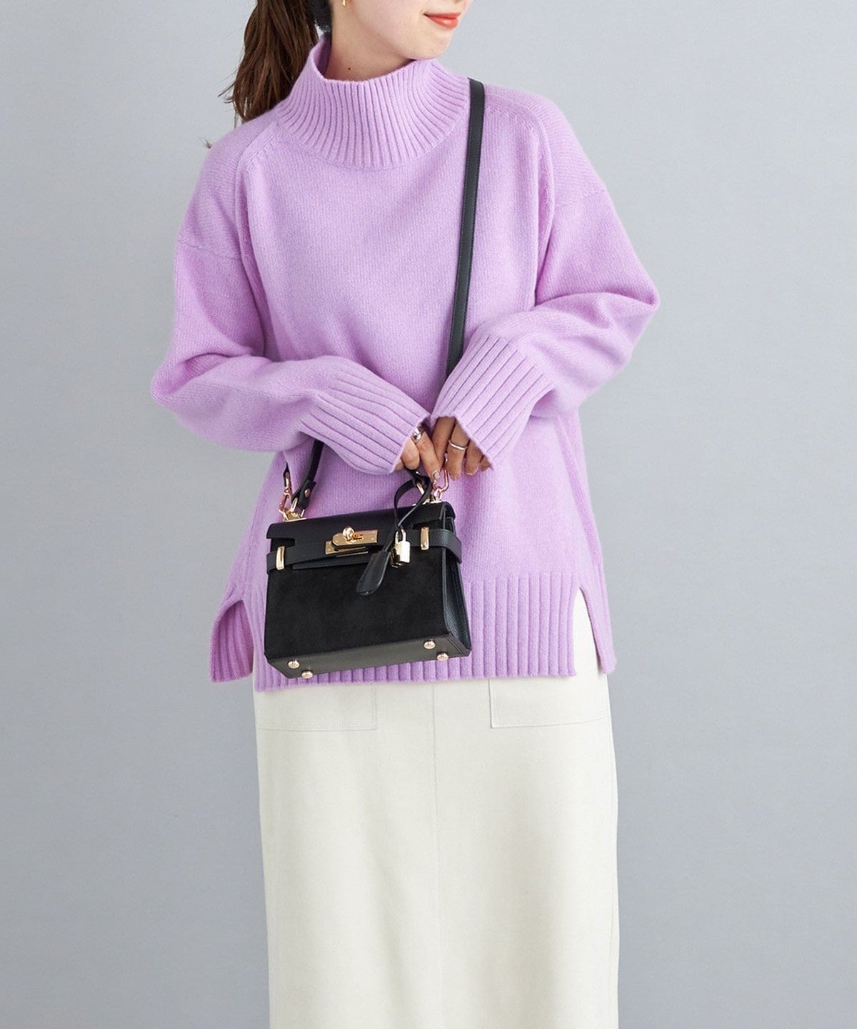 〈手洗い可能〉5G ウール カシミヤ タートルネック