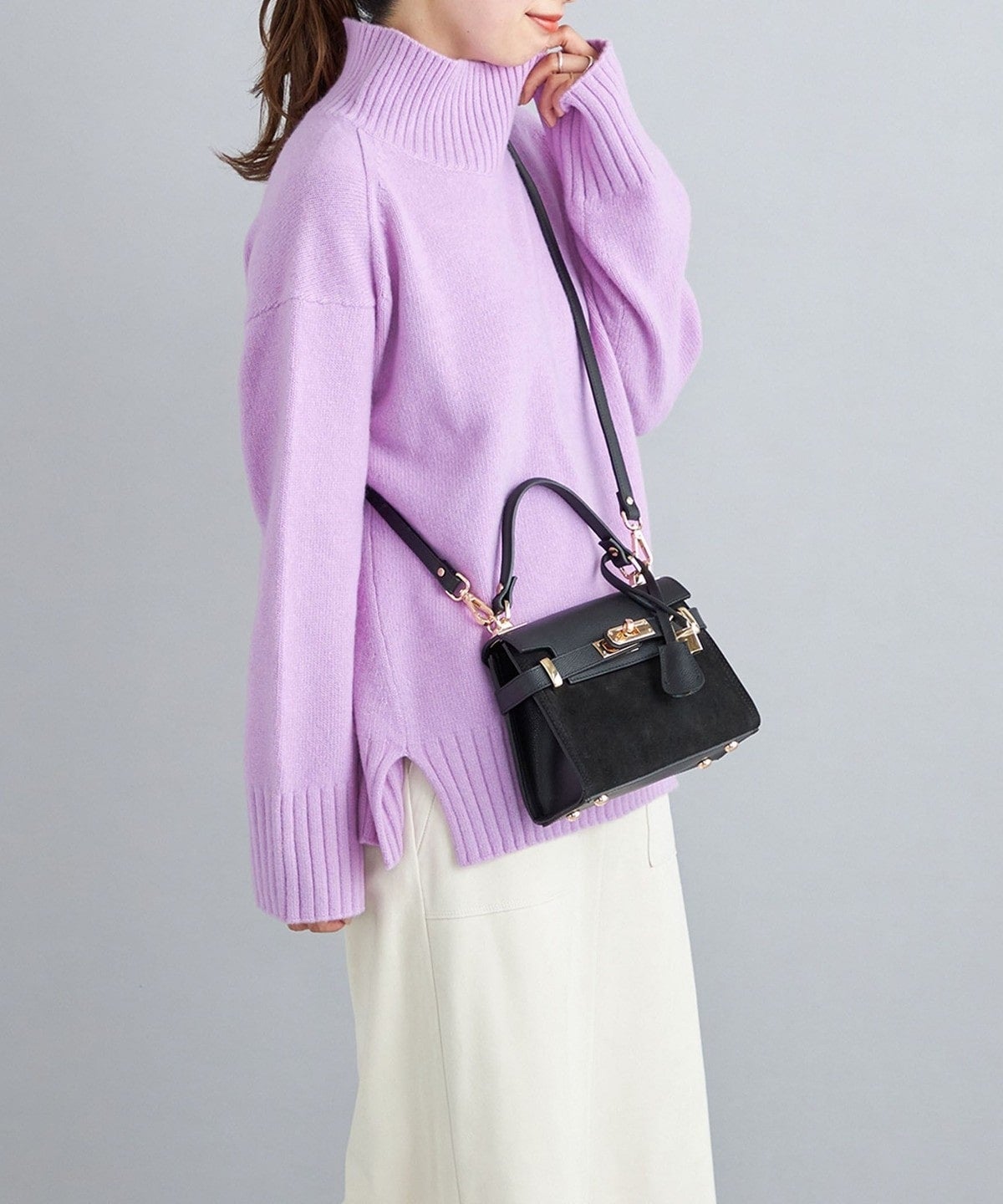 〈手洗い可能〉5G ウール カシミヤ タートルネック