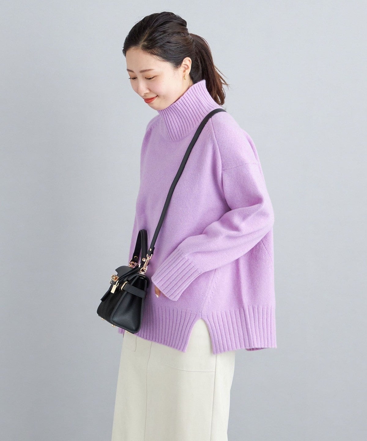 〈手洗い可能〉5G ウール カシミヤ タートルネック