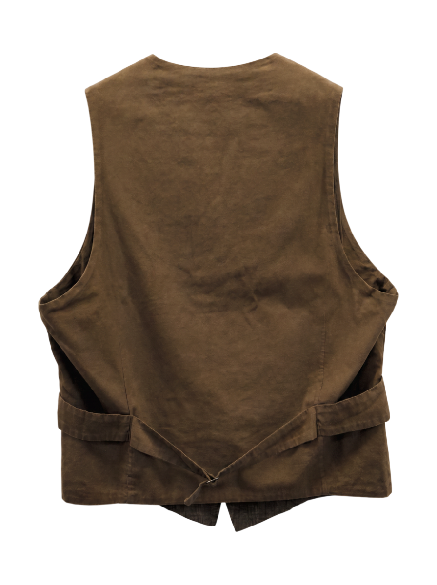BARENA:CTN G/CHK VEST