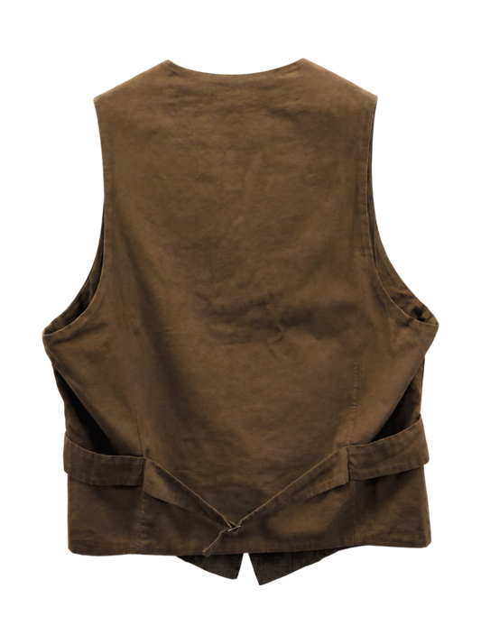 BARENA:CTN G/CHK VEST