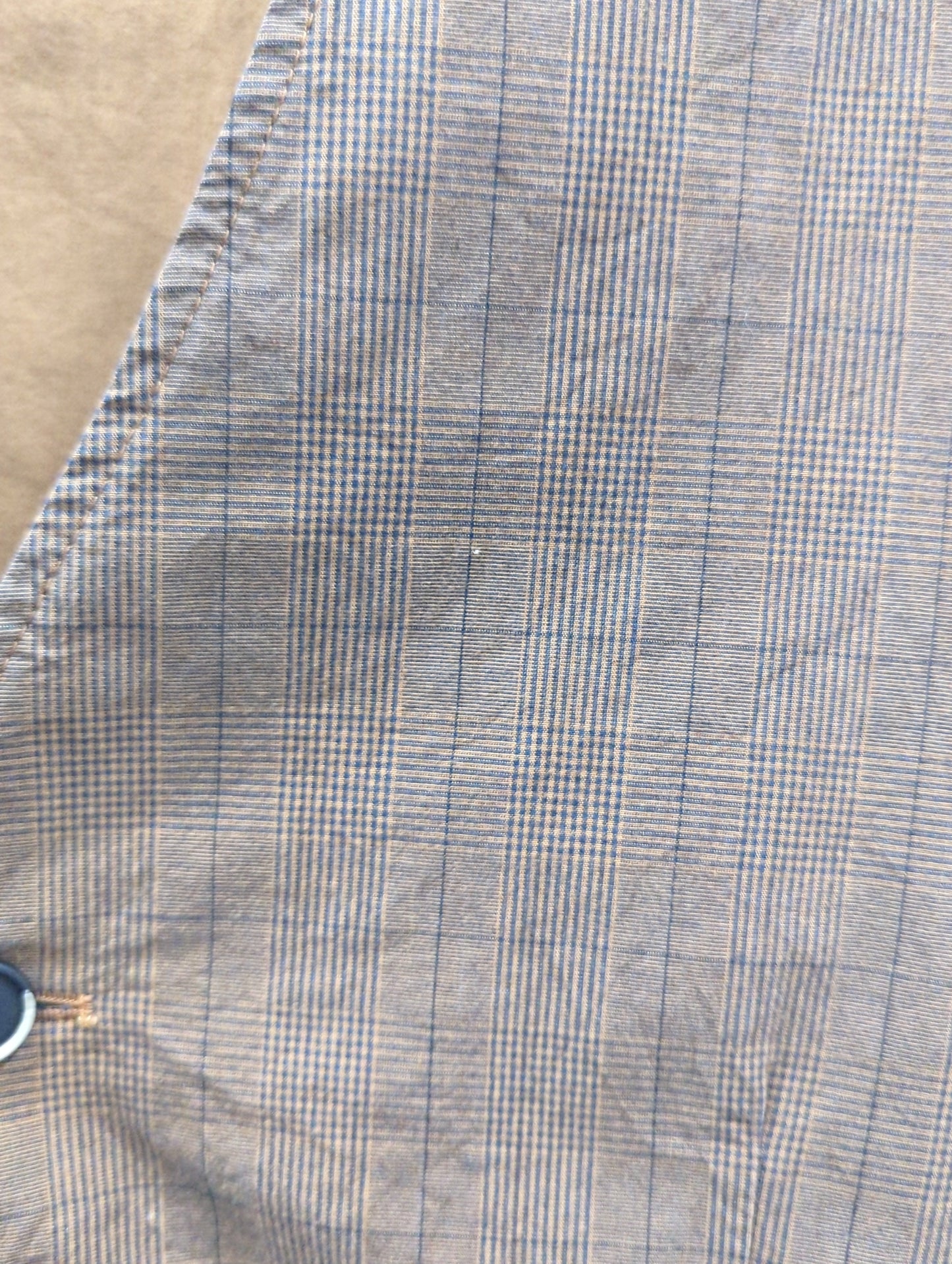 BARENA:CTN G/CHK VEST
