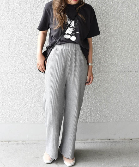 Khaju:リブリラックスパンツ