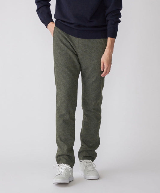 SHIPS: ウール/アンゴラ ツイード テーパード スリム チノパンツ