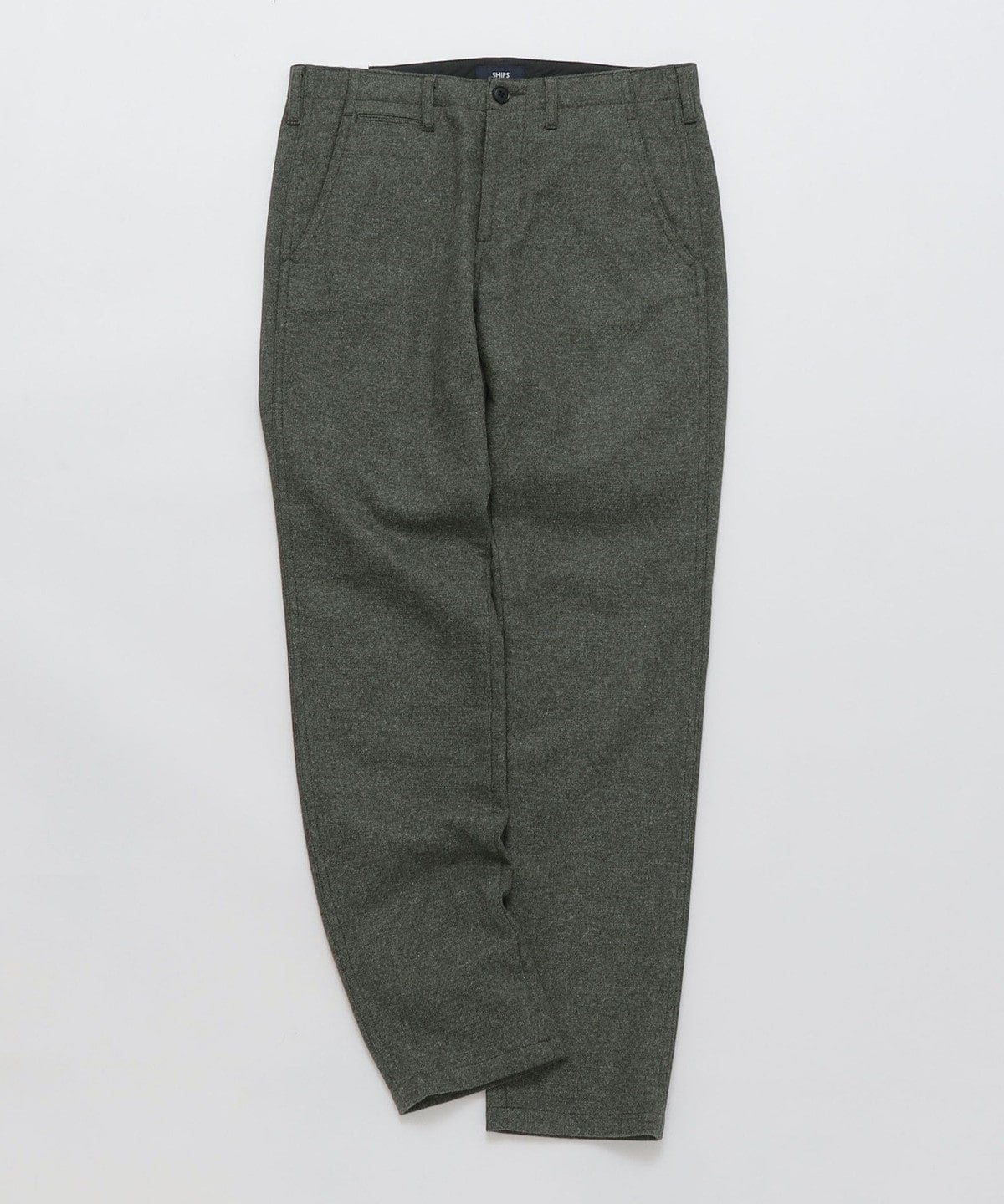 SHIPS: ウール/アンゴラ ツイード テーパード スリム チノパンツ