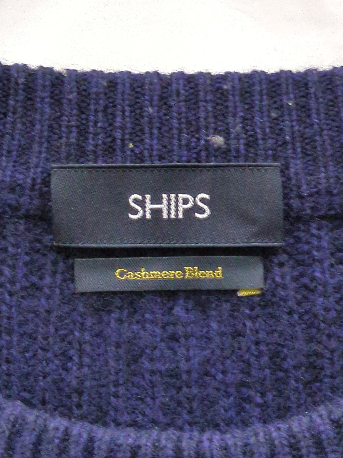 SHIPS: 7ゲージ 両畦編み ラム/カシミヤ ボトルネック ニット
