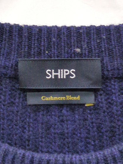 SHIPS: 7ゲージ 両畦編み ラム/カシミヤ ボトルネック ニット