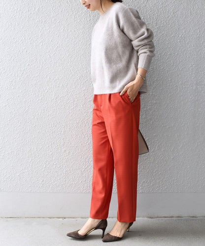 〈手洗い可能〉ヘアリークルーネックプルオーバー