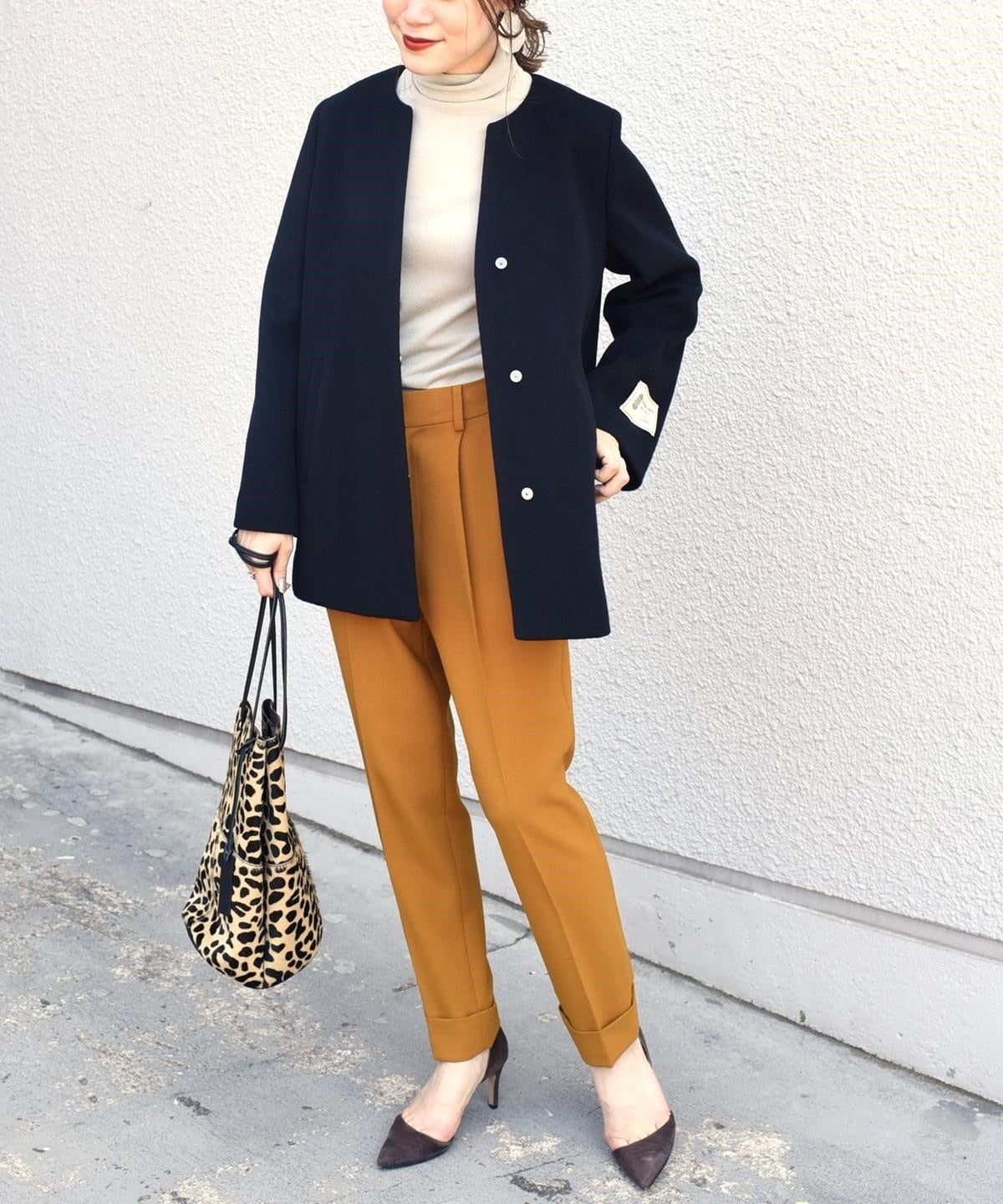 SUPER140キーネックショートコート / 36 / ブラック | SHIPS CYCLE