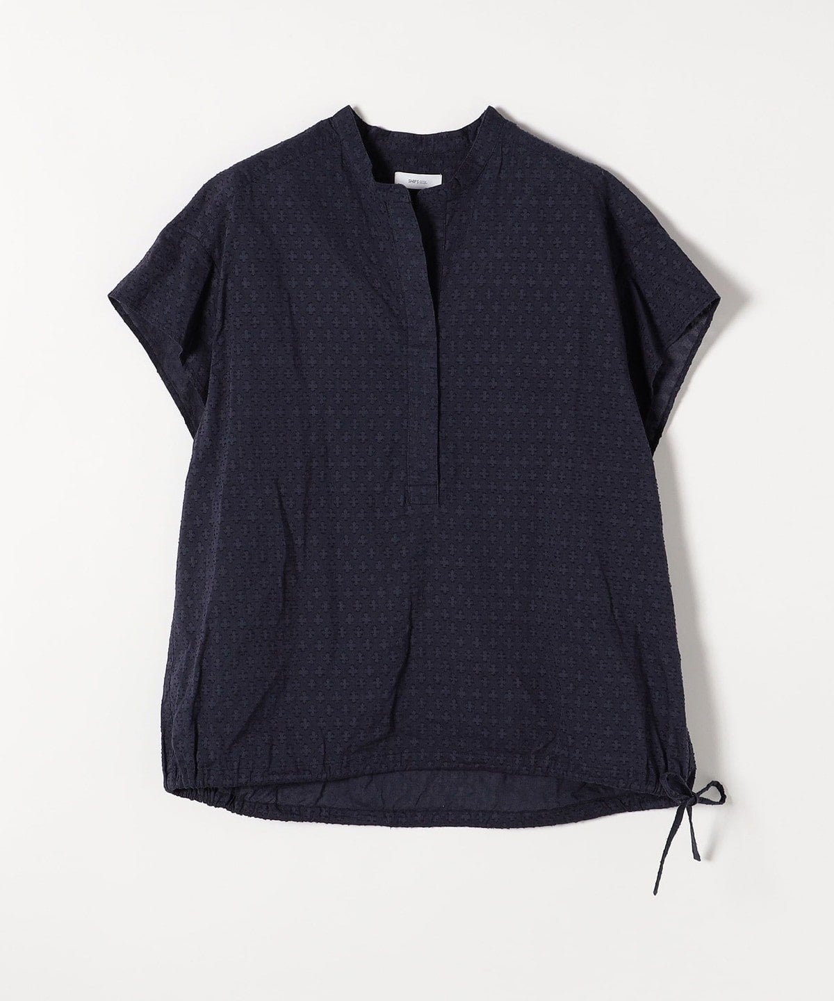 SHIPS any:〈洗濯機可能〉カットジャカード ヘム ドロスト シャツ ブラウス