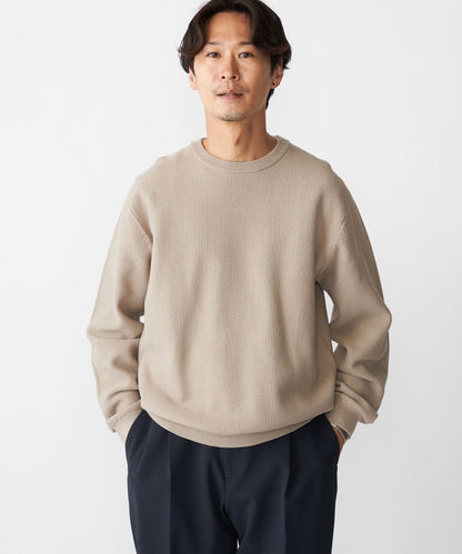 SHIPS:〈洗濯機可能〉SOLOTEX(R) コットン ピケ クルーネック ニット
