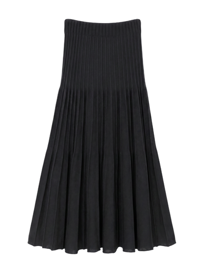 PrimaryNavyLabel:プリーツニットスカート