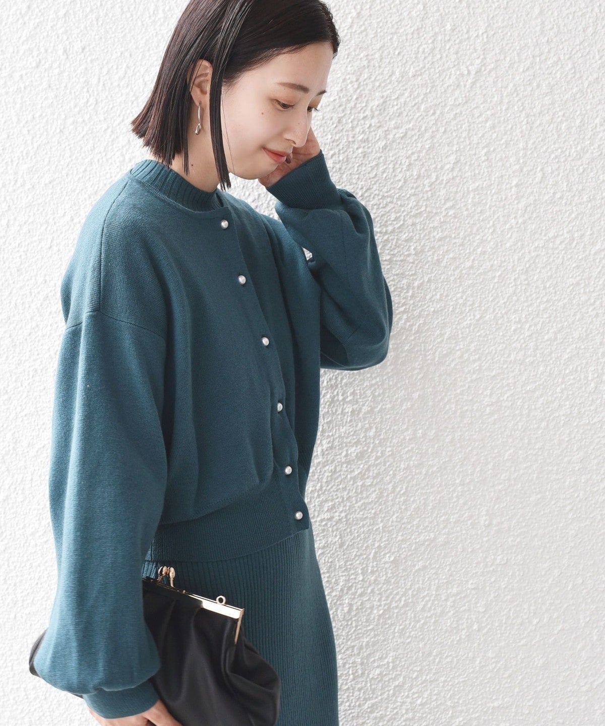 〈手洗い可能〉カーディガン + ワンピース ニット セットアップ