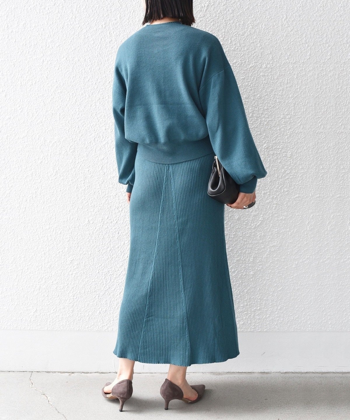 〈手洗い可能〉カーディガン + ワンピース ニット セットアップ