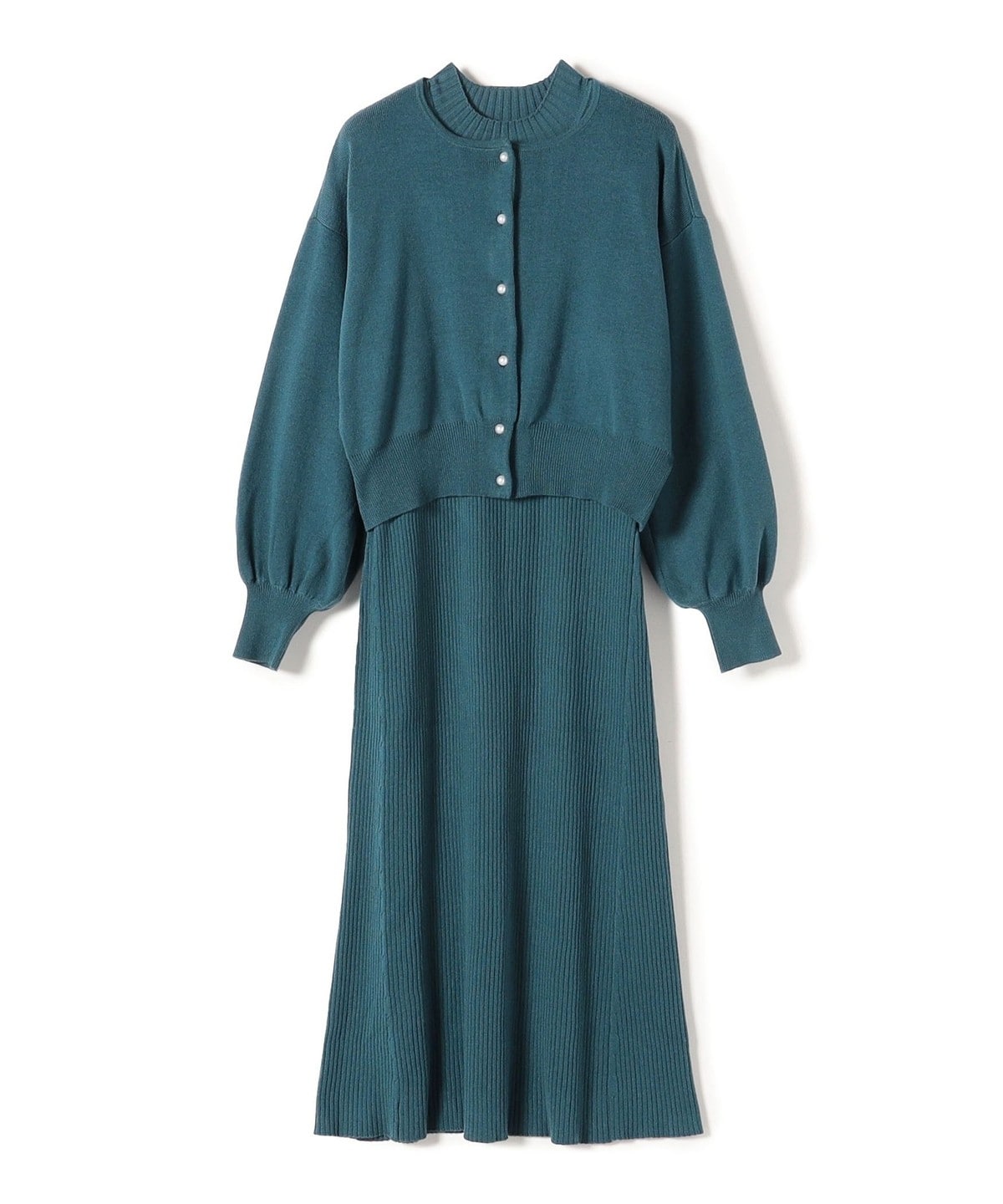 〈手洗い可能〉カーディガン + ワンピース ニット セットアップ