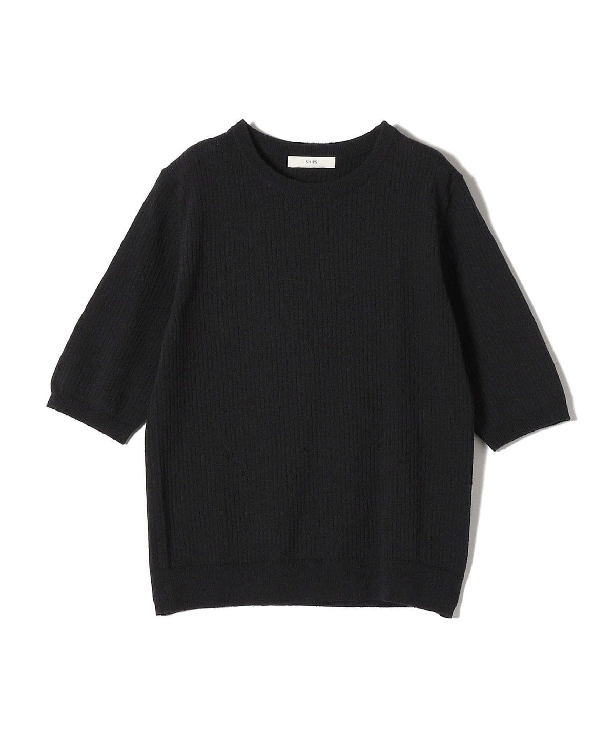 〈手洗い可能〉コットン ナイロン リブ ニット TEE