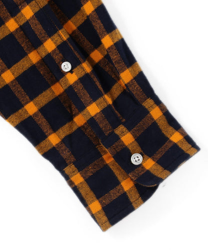 SHIPS×IKE BEHAR: アメリカ製 ブロックチェック ボタンダウン ネルシャツ