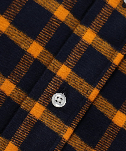 SHIPS×IKE BEHAR: アメリカ製 ブロックチェック ボタンダウン ネルシャツ