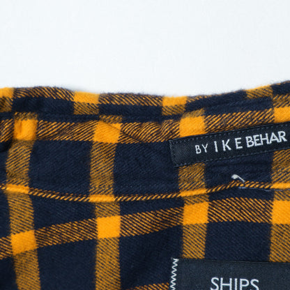 SHIPS×IKE BEHAR: アメリカ製 ブロックチェック ボタンダウン ネルシャツ