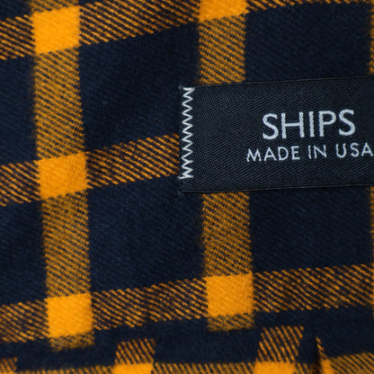 SHIPS×IKE BEHAR: アメリカ製 ブロックチェック ボタンダウン ネルシャツ